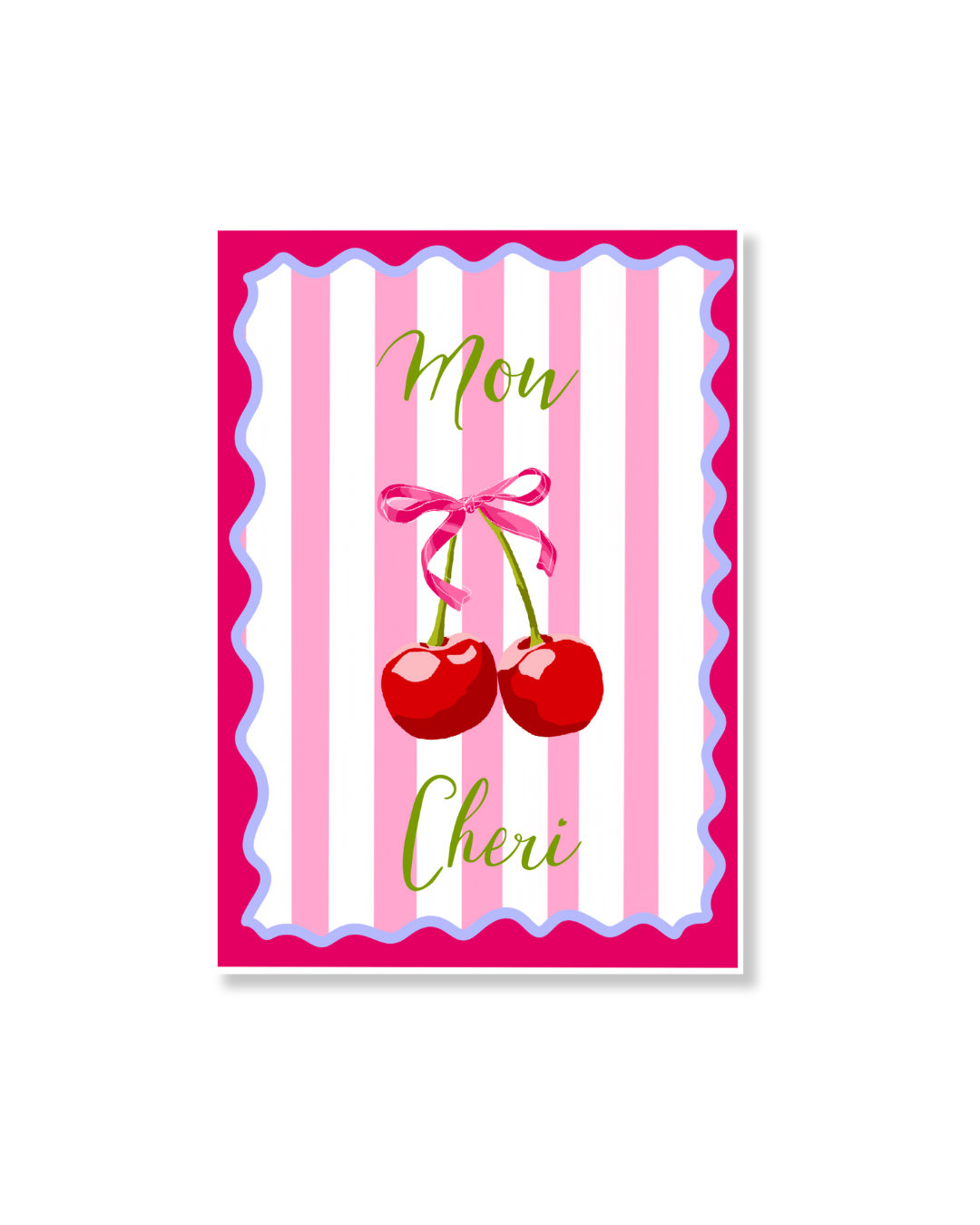 "Mon cheri" greeting card