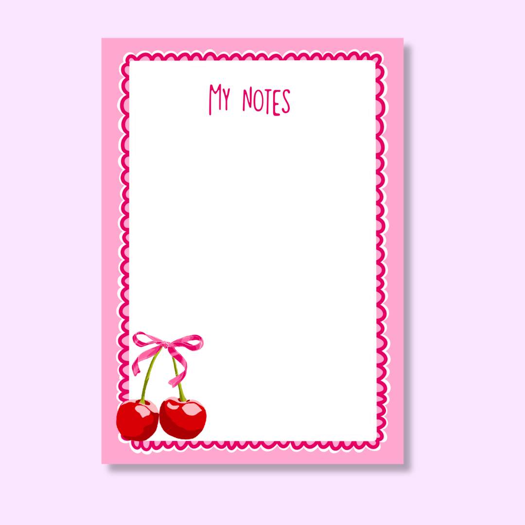 "Cherries" notepad