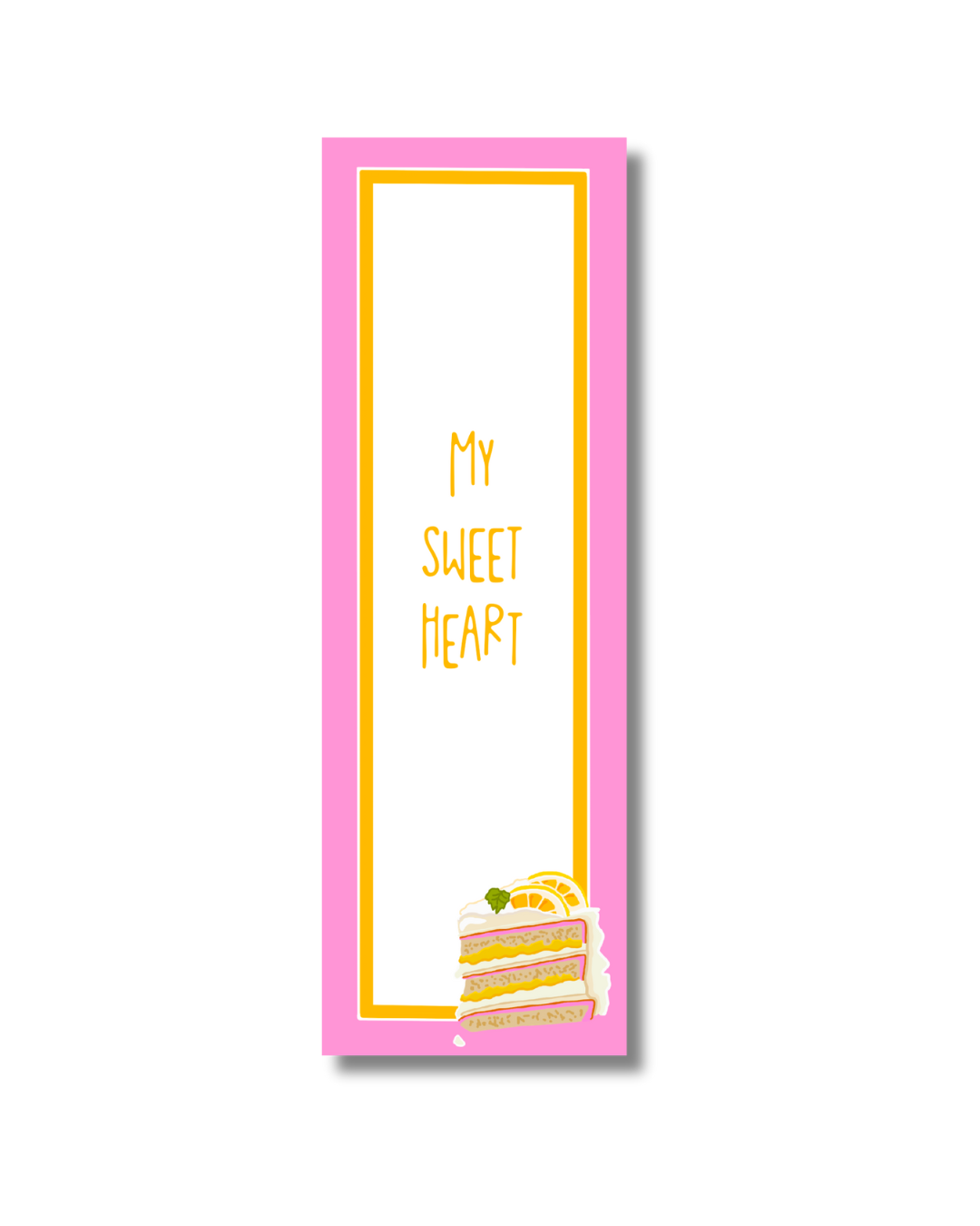 Lemon cake bookmark