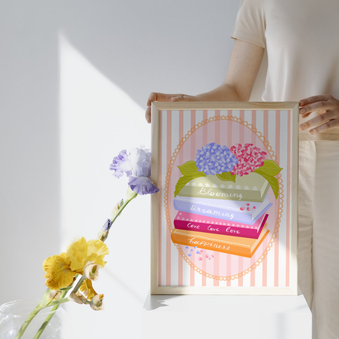 "Blooming Books" poster