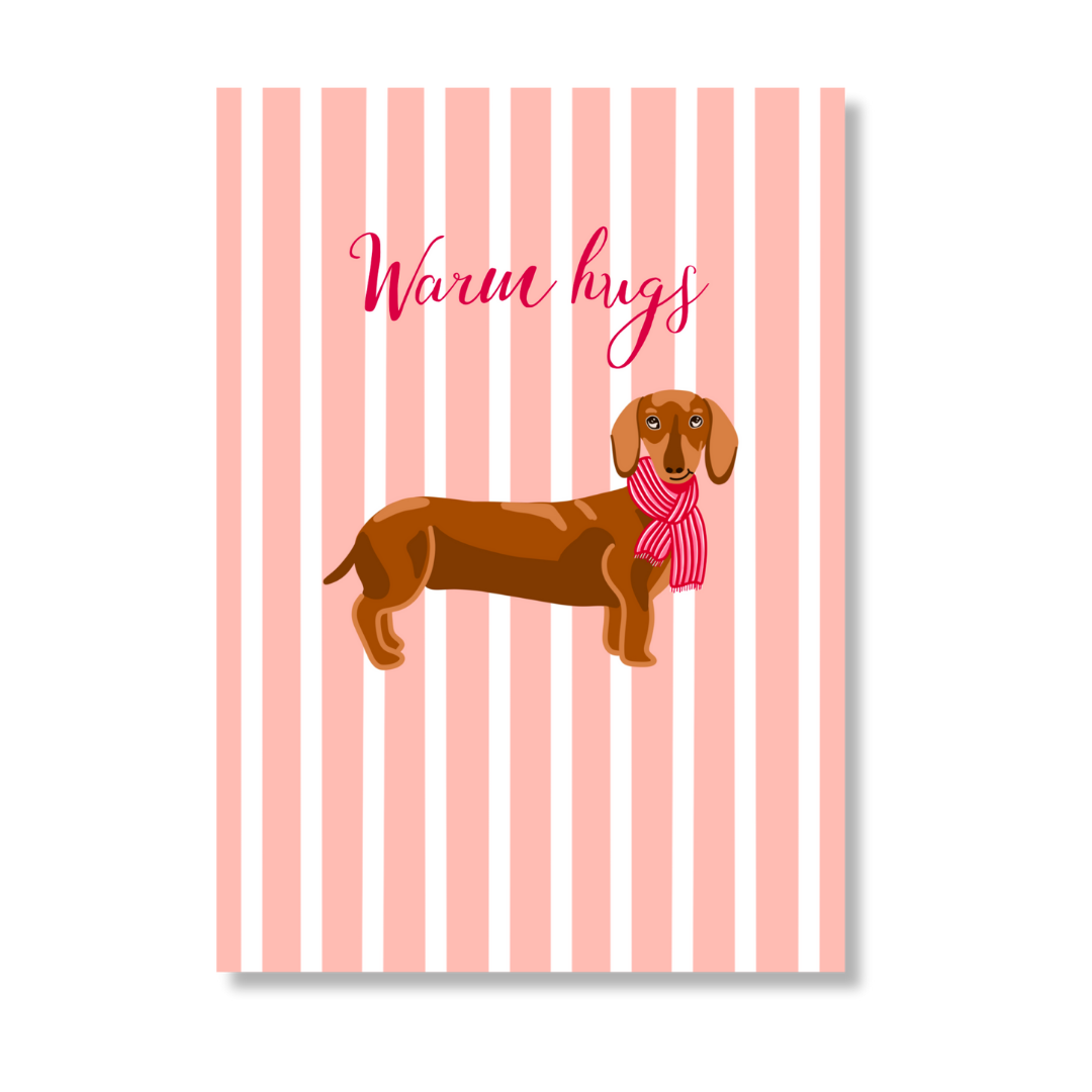 "Warm heart dog" greeting card
