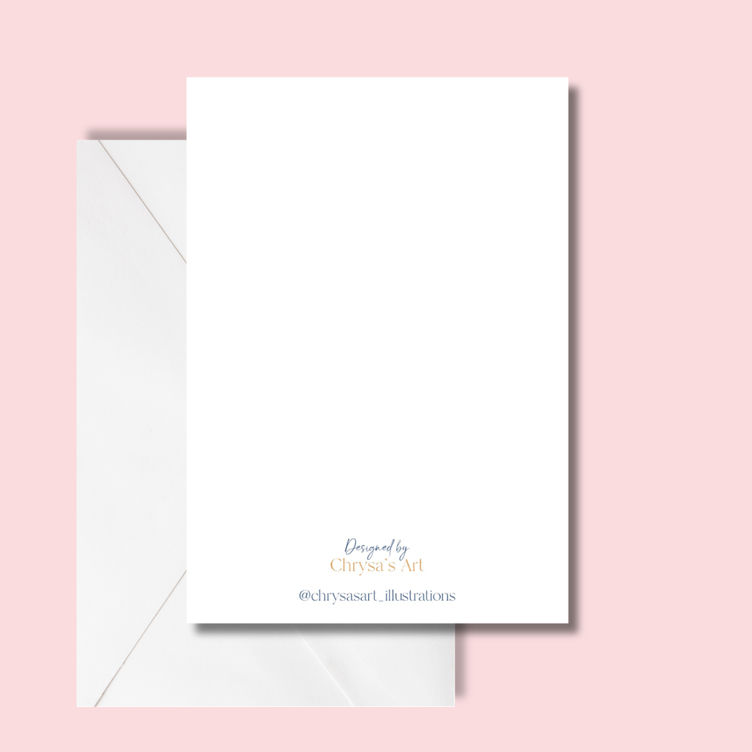 "Blueberry croissant" greeting card