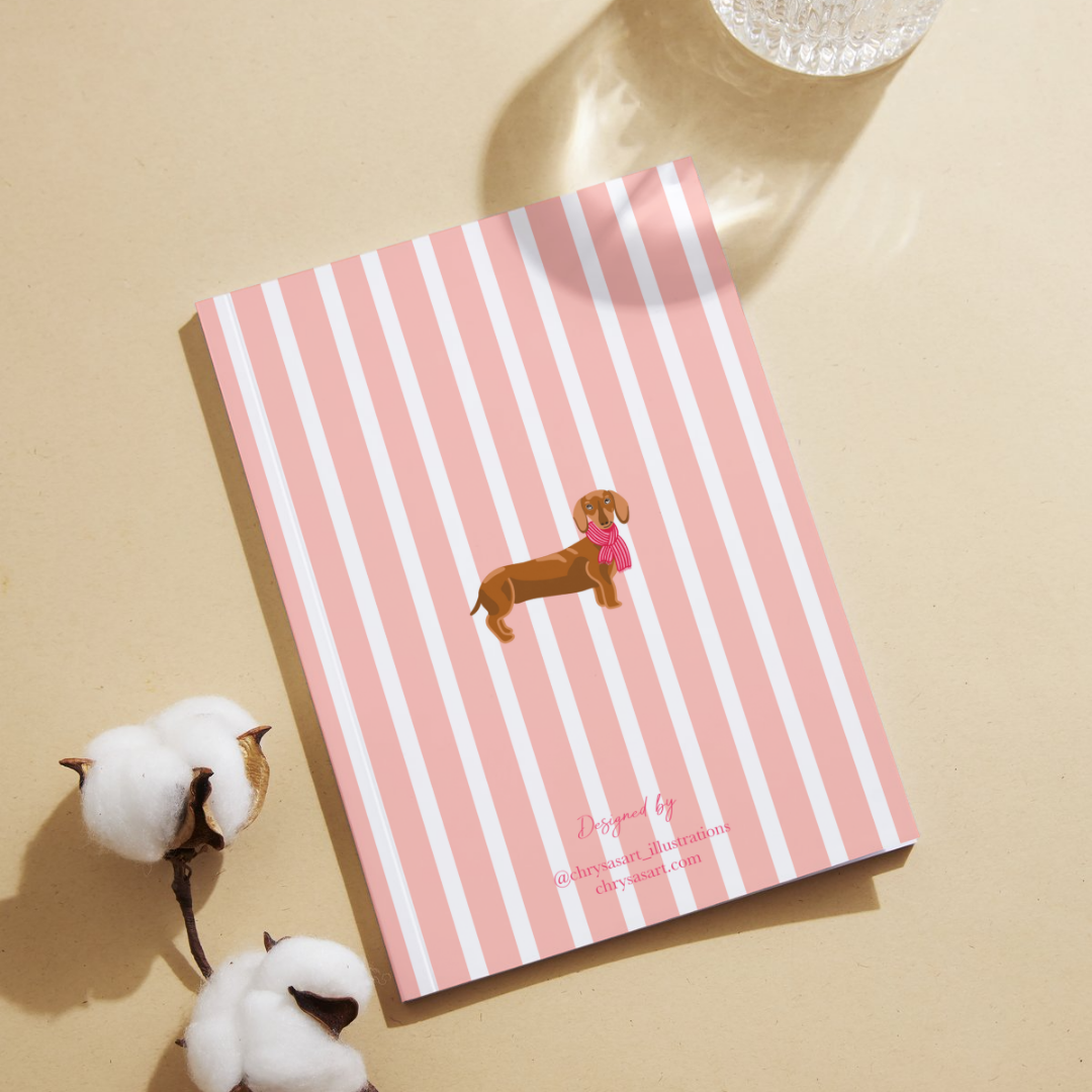 "Warm heart dog" notebook
