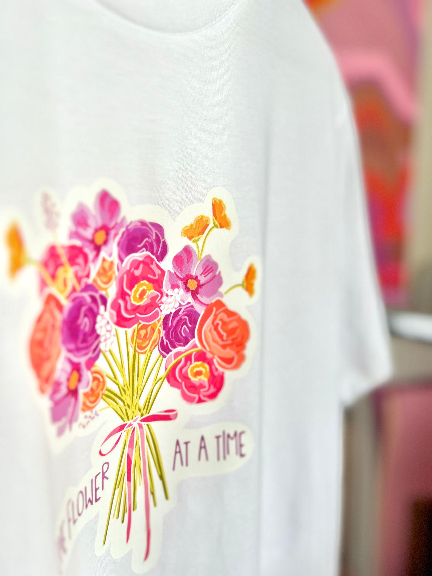 "One flower at a time" t-shirt
