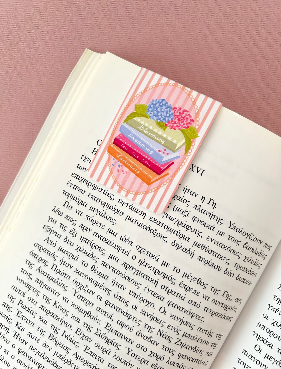 "Blooming Books" magnetic bookmark