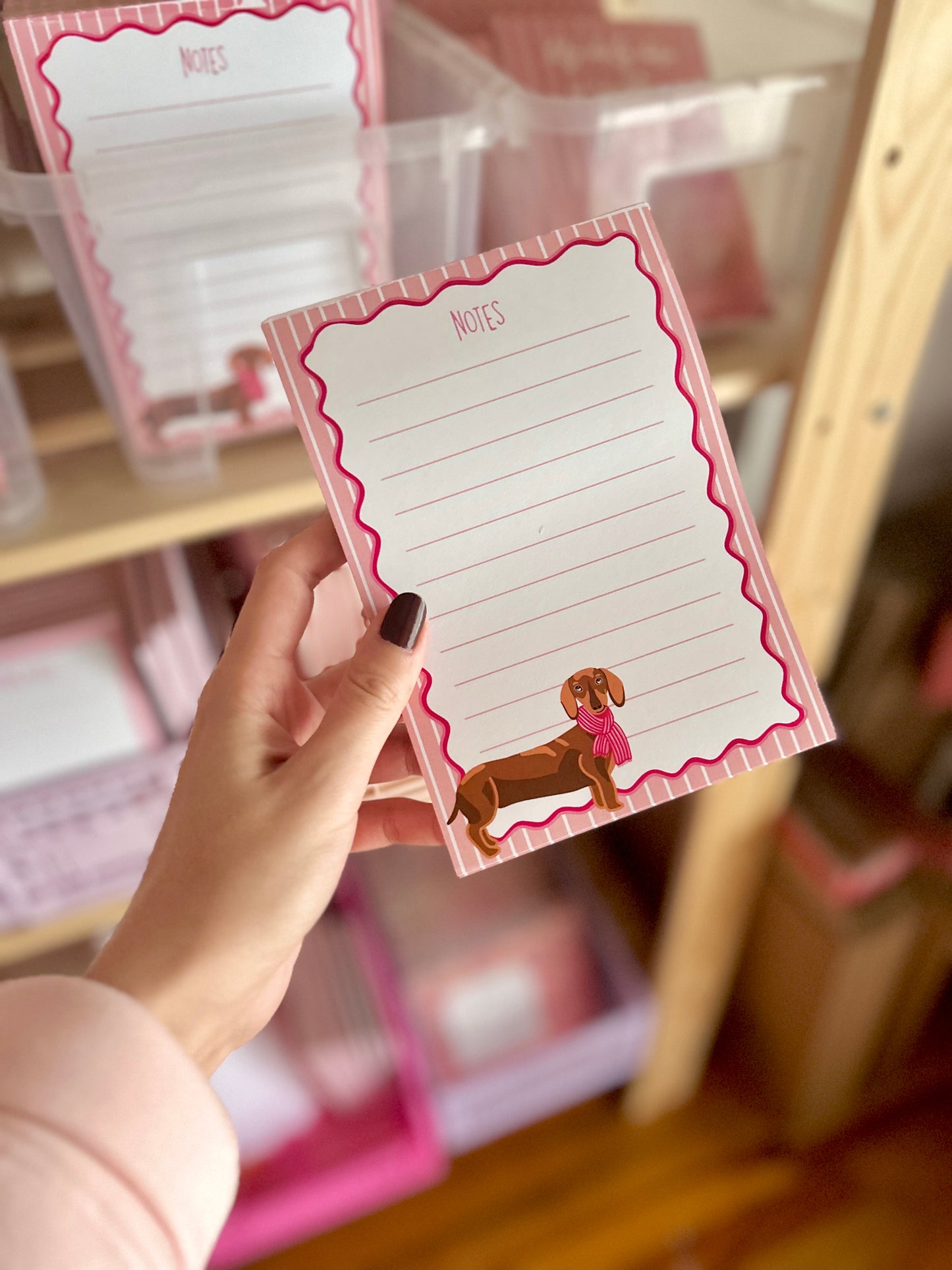 "Warm heart dog" notepad