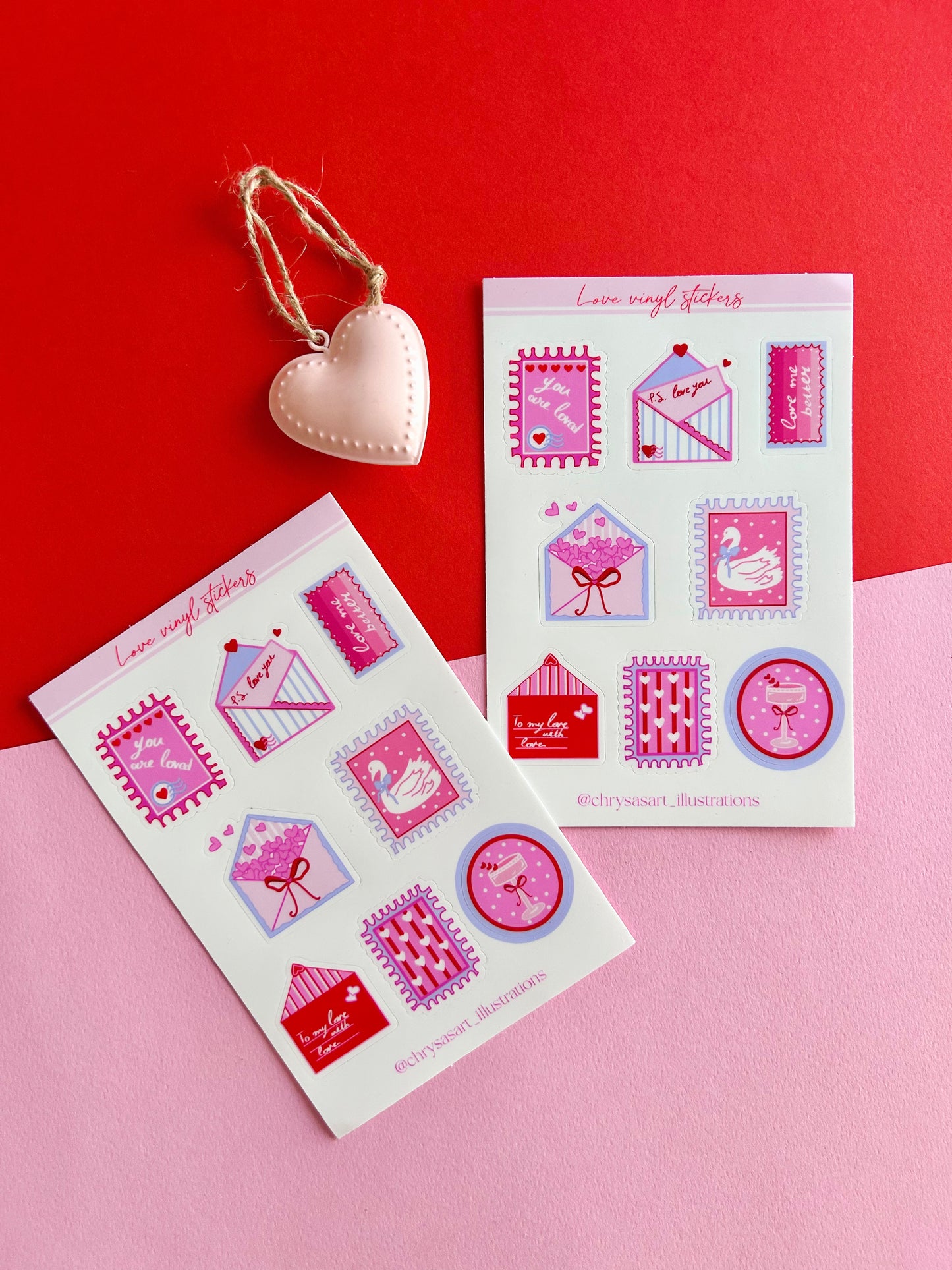 "Love" sticker sheet