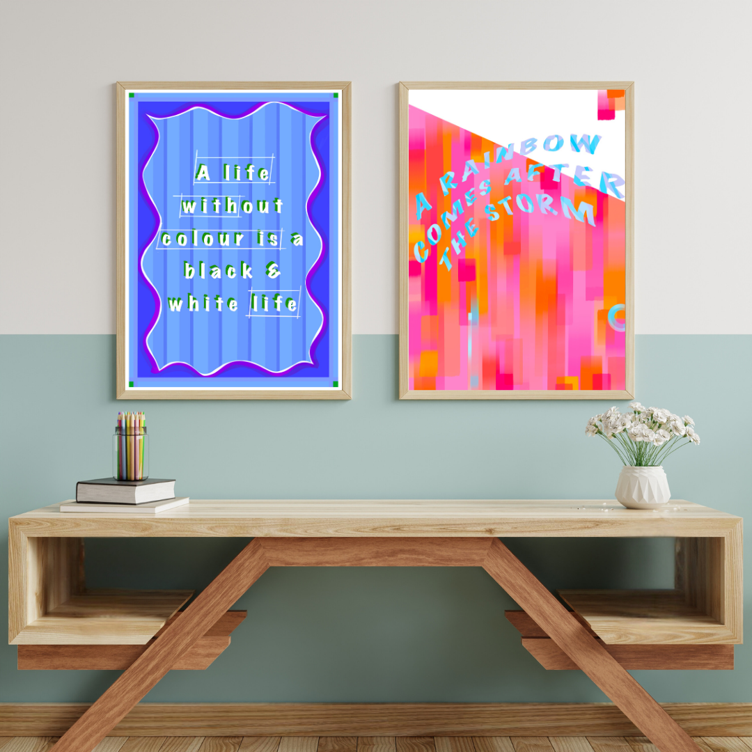 "Color is life" blue