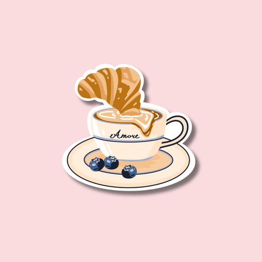"Blueberry croissant" vinyl sticker