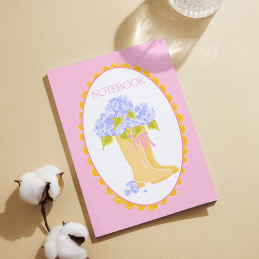 "Blooming Boots" notebook