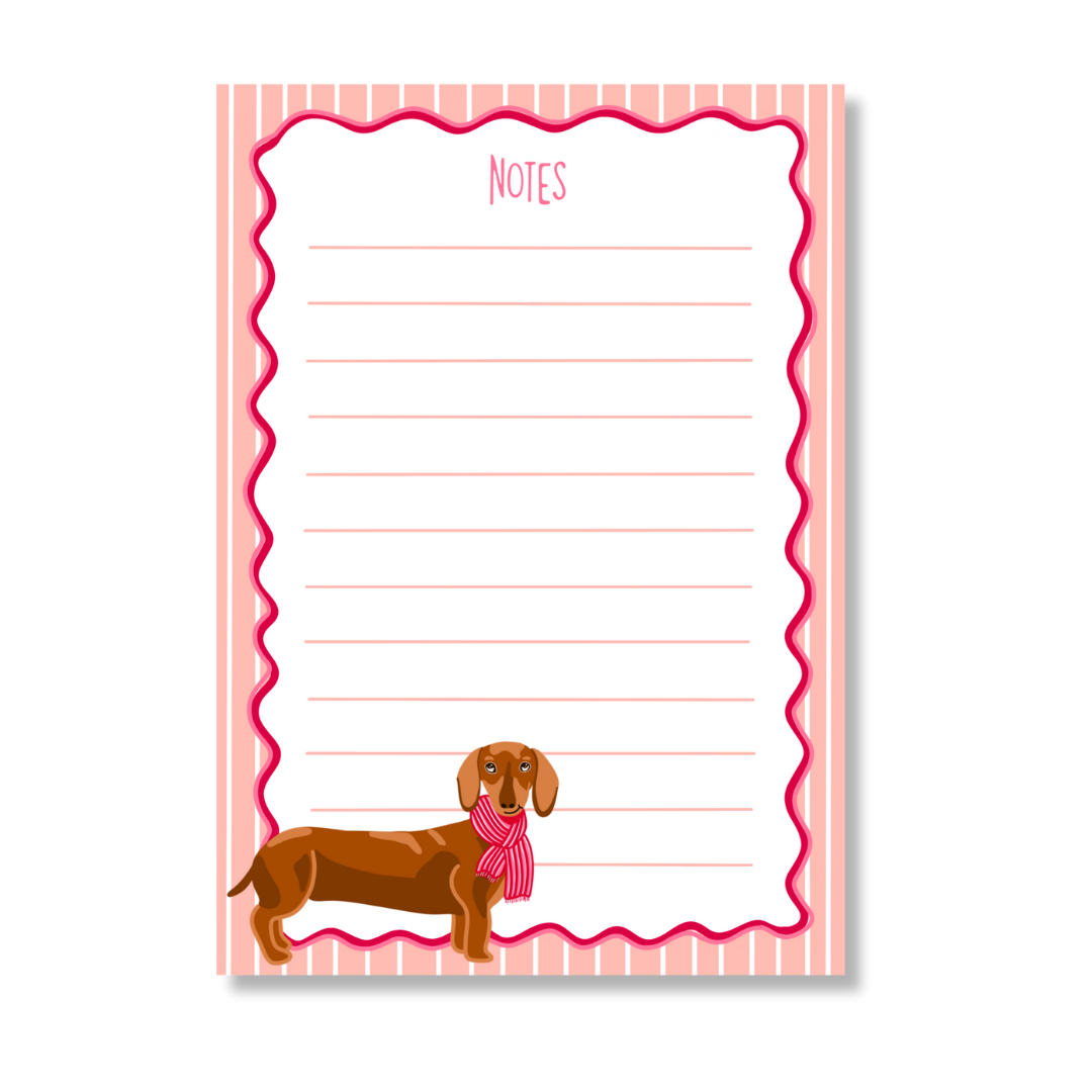 "Warm heart dog" notepad