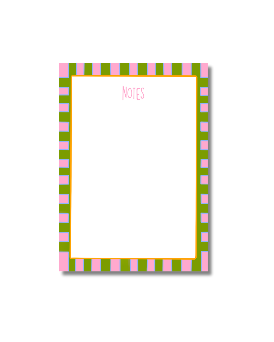 Pink-Green stripes Notepad