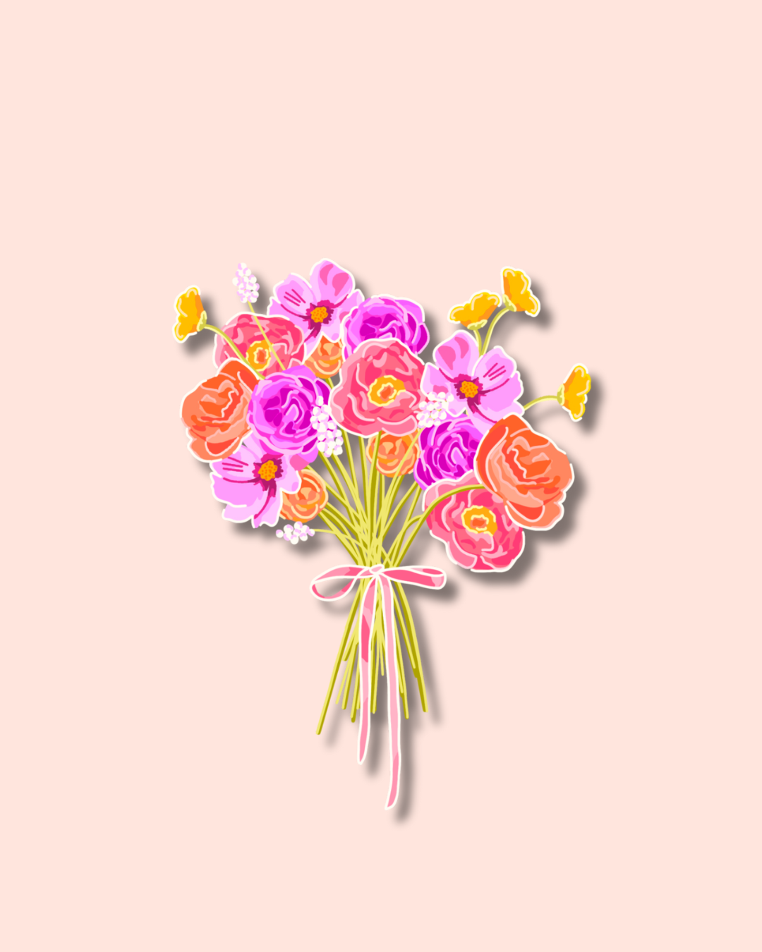 "Flower bouquet" vinyl sticker