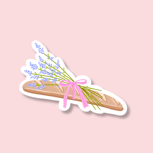 "Lavender baguette" vinyl sticker