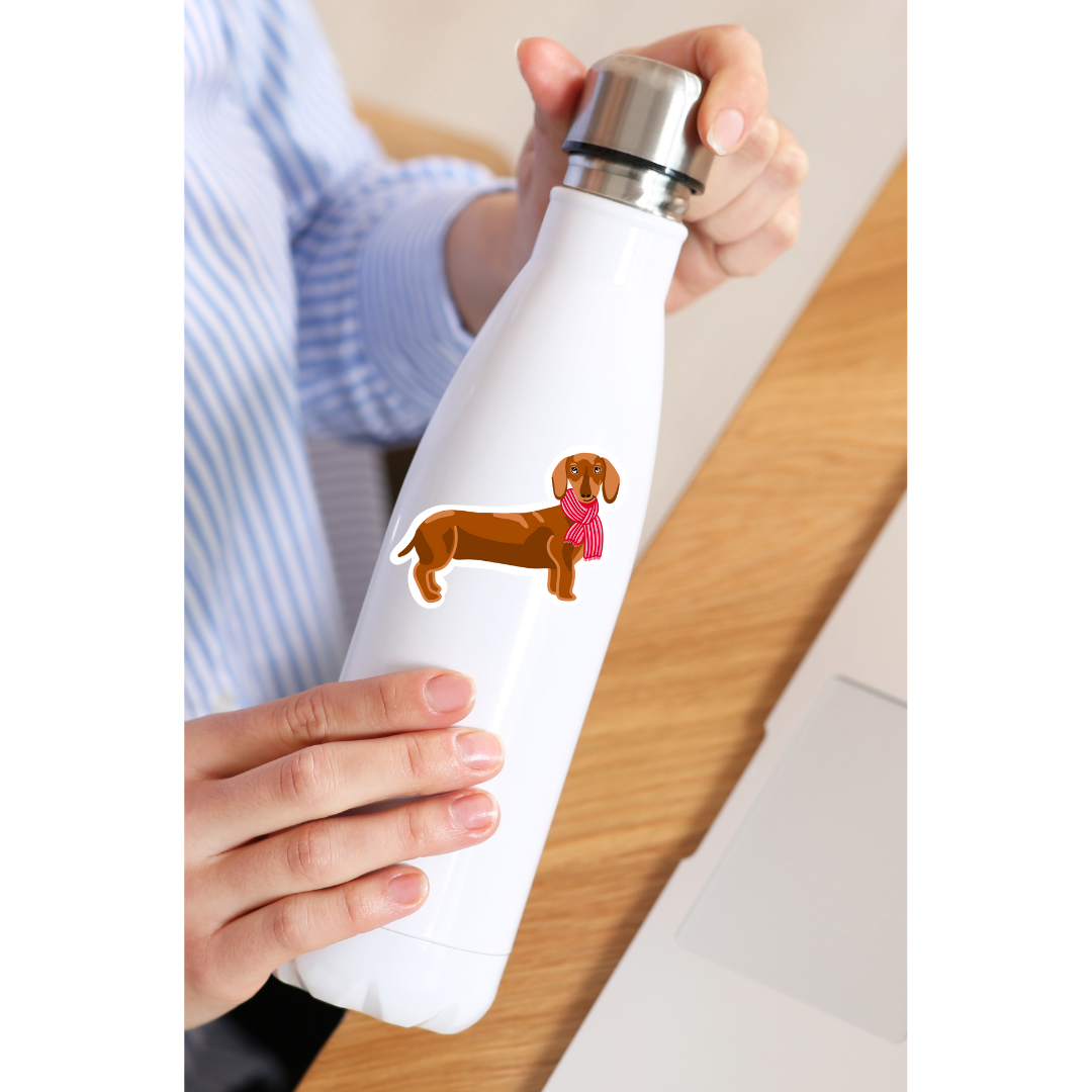 "Warm heart dog" vinyl sticker