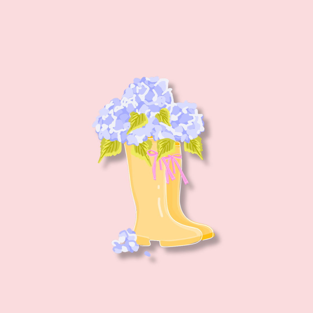 "Blooming Boots" vinyl sticker