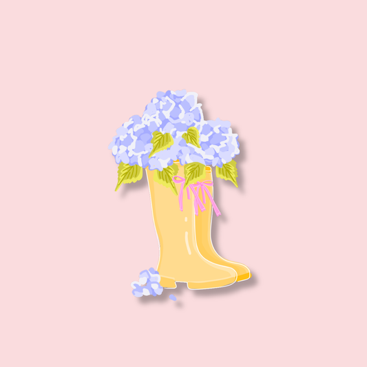 "Blooming Boots" vinyl sticker