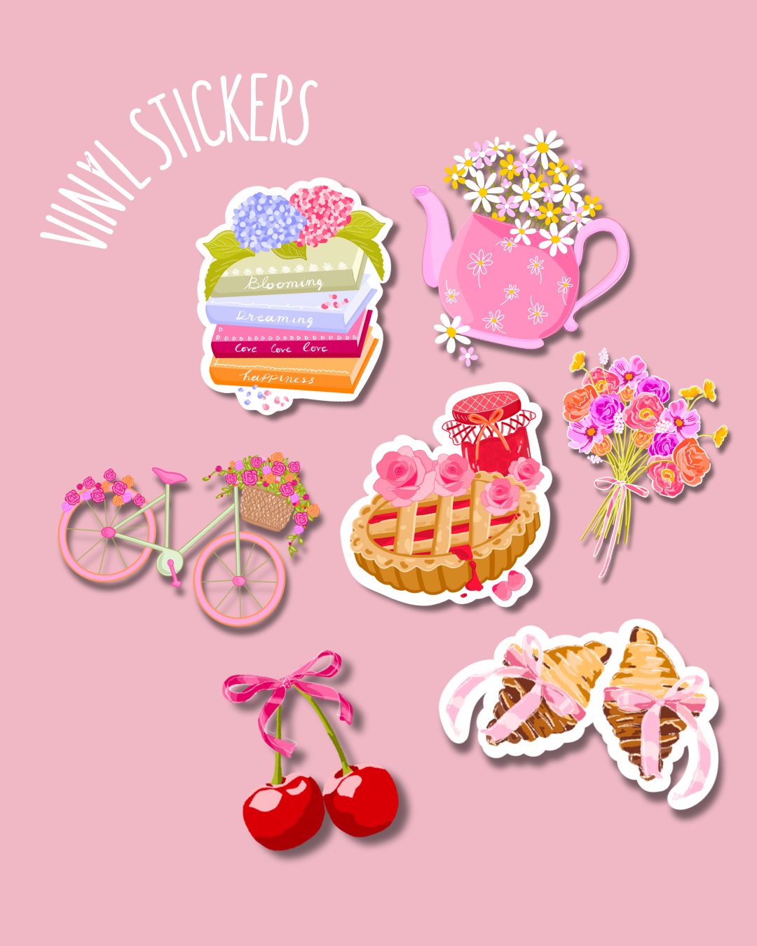 Illustrated sticker set