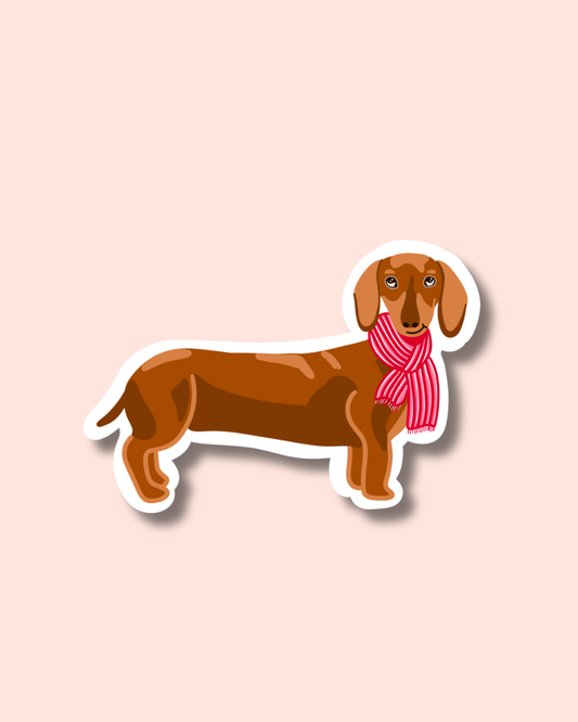 "Warm heart dog" vinyl sticker