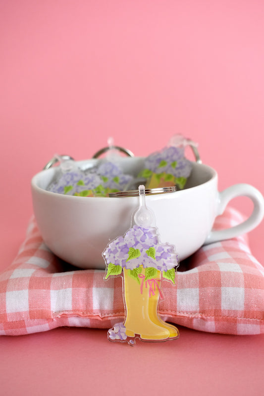 "Blooming boots" keychain