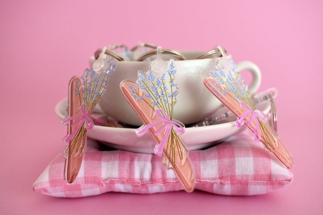 "Lavender Baguette" keychain