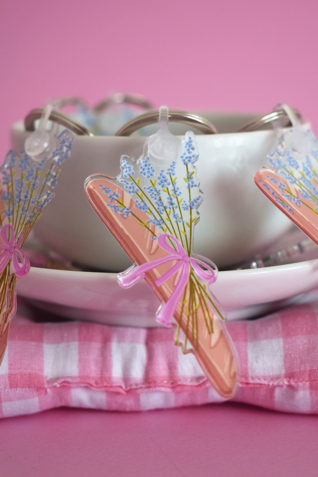 "Lavender Baguette" keychain