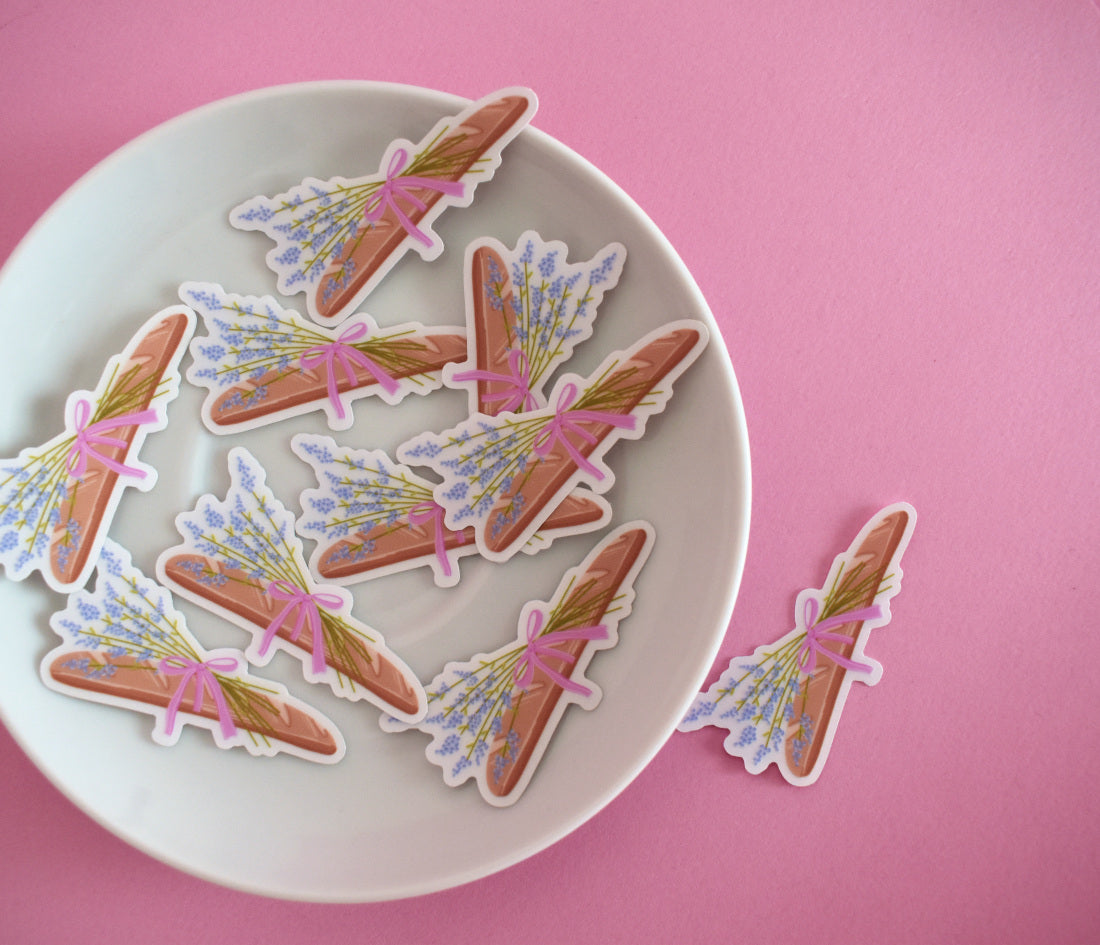 "Lavender baguette" vinyl sticker