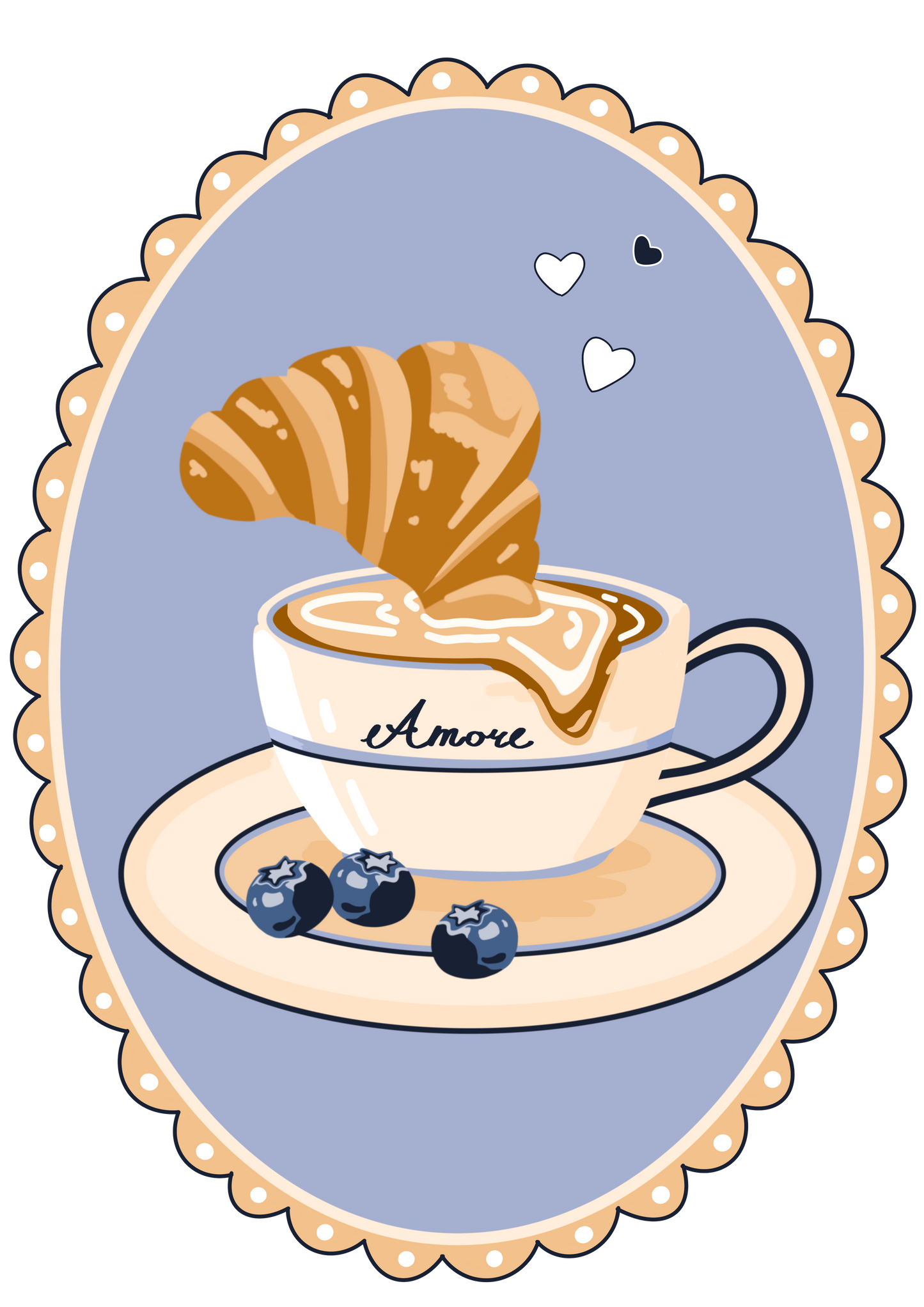 "Blueberry croissant" t-shirt