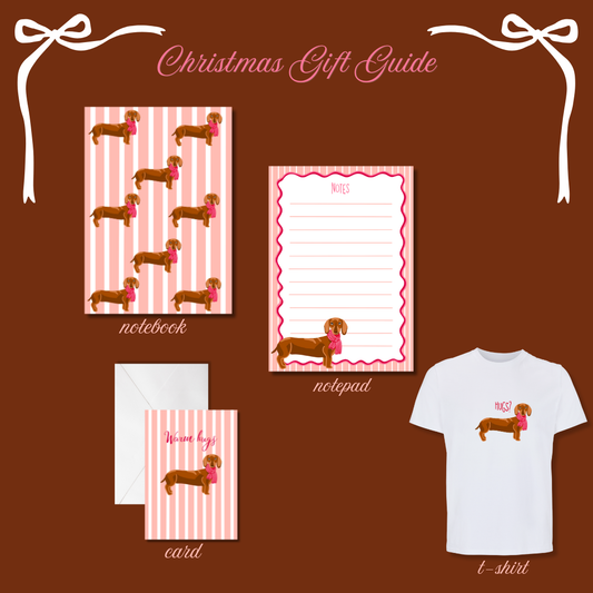 "Warm heart dog" Christmas gift set