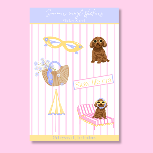 "Slow life" sticker sheet