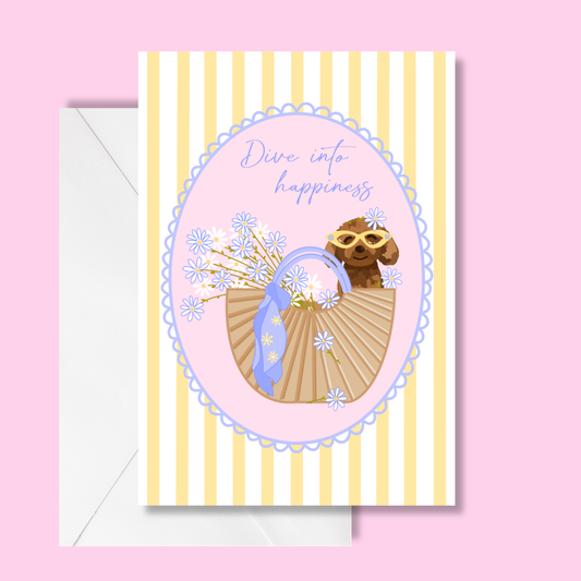 "Dive into happiness" greeting card