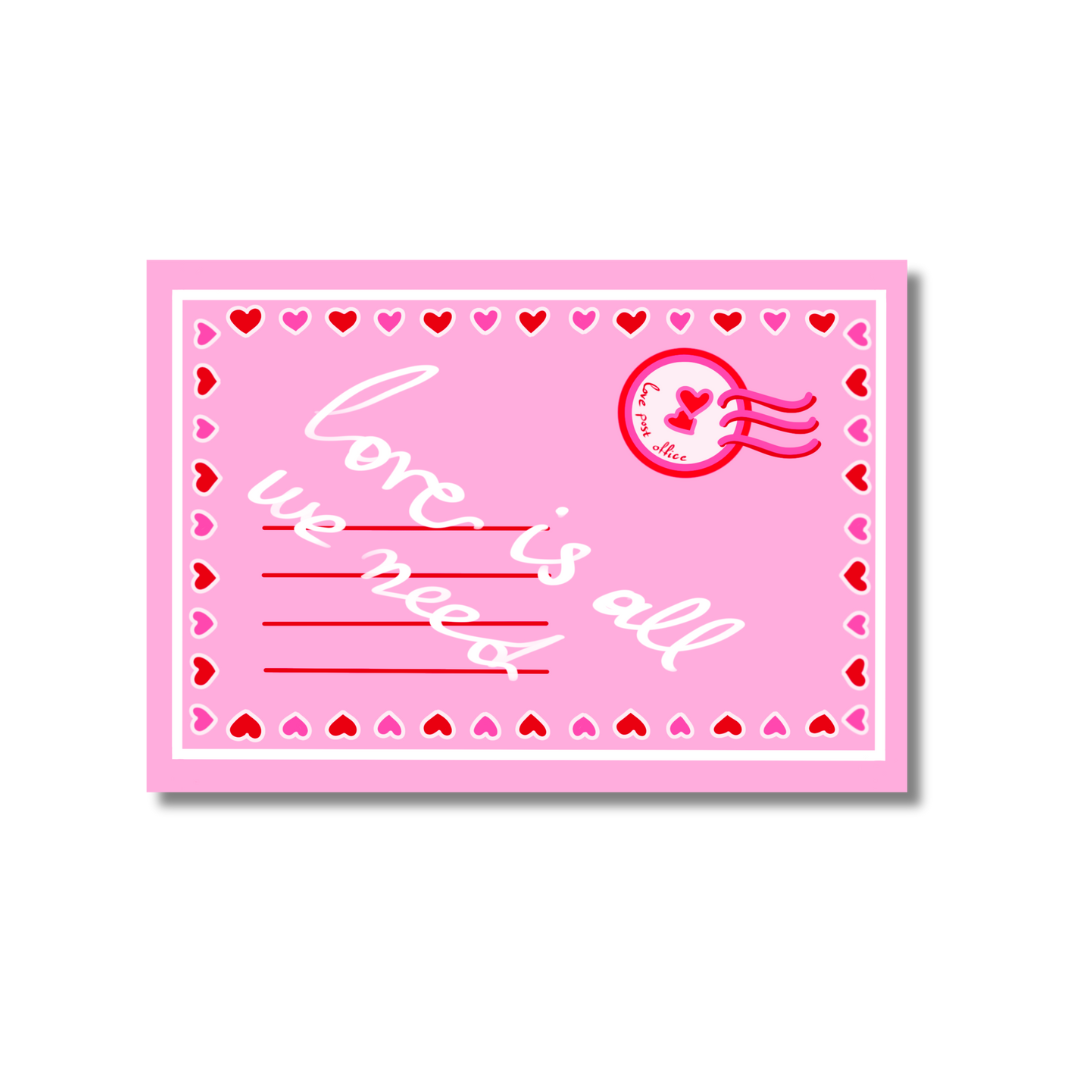 "Love is all we need" greeting card
