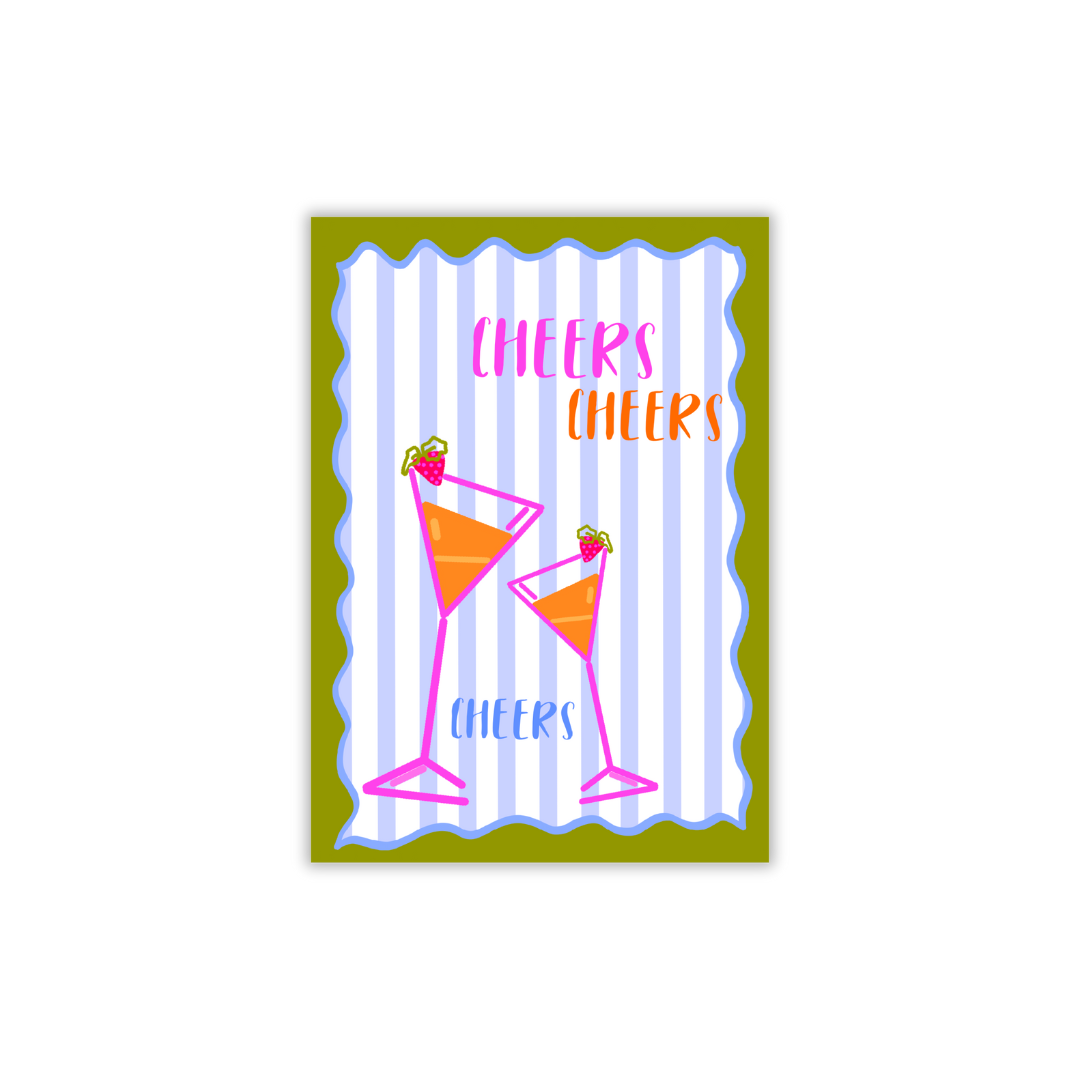 Illustrated Chrtistmas card "cheers"