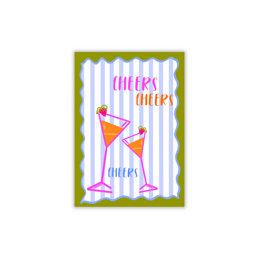 Illustrated Chrtistmas card "cheers"